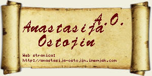 Anastasija Ostojin vizit kartica